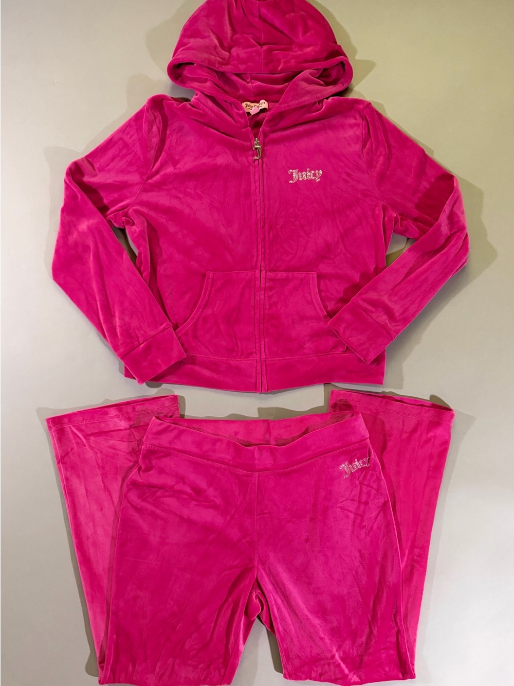 Juicy Couture Hot Pink Velour Tracksuit Pants ONLY